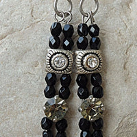 Black Drop Earrings