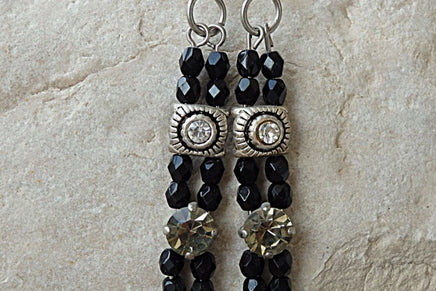 Black Drop Earrings