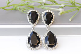 Black Drop Earrings