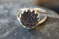 Black Druzy Ring