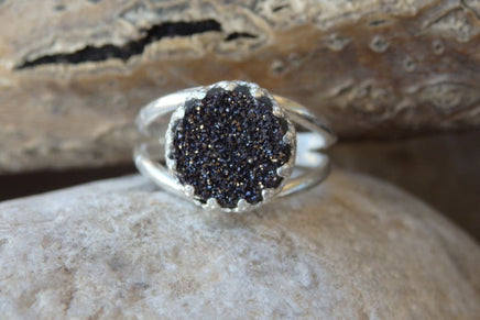 Black Druzy Ring