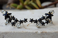 Black Ear Climber Earrings