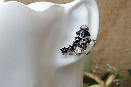 Black Ear Climber Earrings