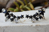 Black Ear Climber Earrings