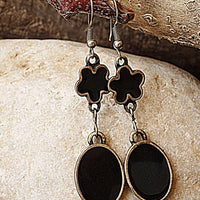 Black Enamel Earrings