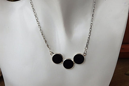 Black Enamel Pendant