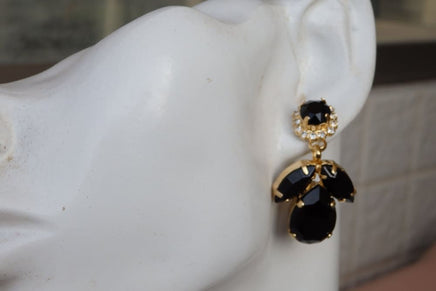 Black Evening Earrings