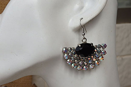 Black Fan Earrings