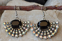 Black Fan Earrings