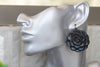 Black Flower Earring