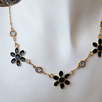 Black Flower Necklace