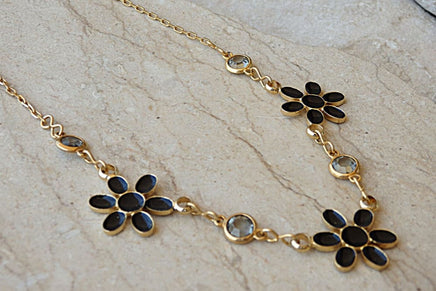 Black Flower Necklace