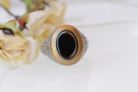 Black Gemstone Ring