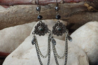 Black Grey Earrings