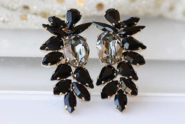 Black Grey Earrings