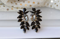 Black Grey Earrings