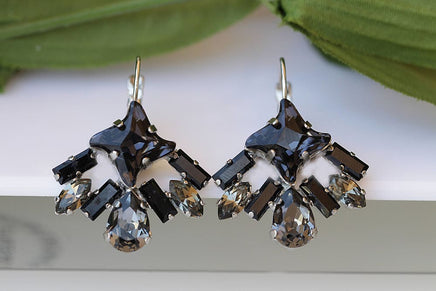 Black Halo Earrings