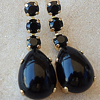Black Onyx And Rebeka Earrings