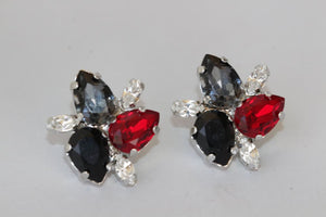 Black Red Earrings