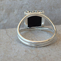 Black Square Onyx Ring