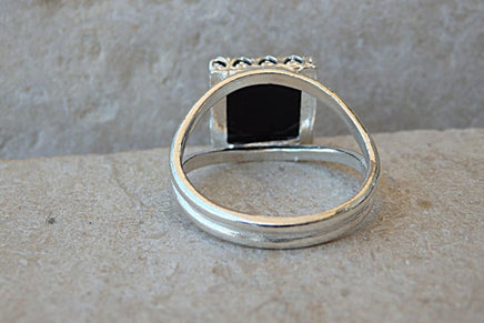 Black Square Onyx Ring