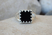 Black Square Onyx Ring