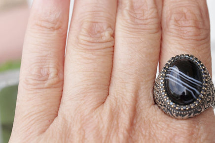 Black Stone Ring