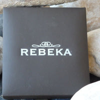 Black Rebeka Stud Earrings