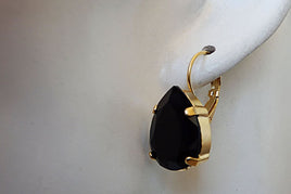 Black Teardrop Earrings