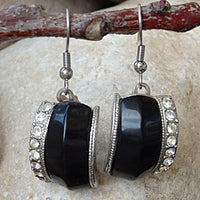 Black & White Crystal Earrings