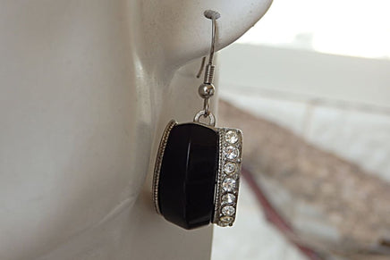 Black & White Crystal Earrings