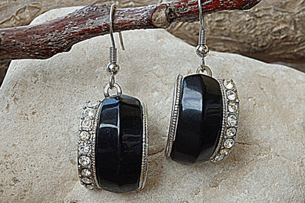 Black & White Crystal Earrings