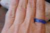 Blue Agate Band Ring. Agate Stone Band Ring