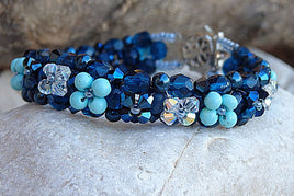 Blue Beaded Bracelet