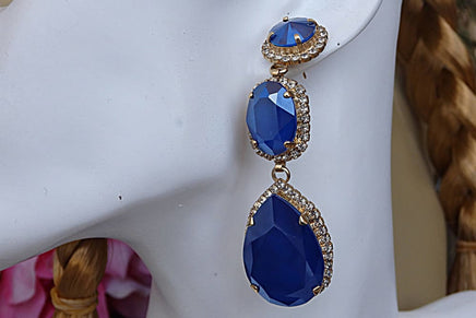 Blue Bridal Earrings