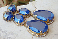 Blue Bridal Earrings