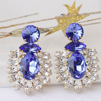 Blue Bridal Earrings