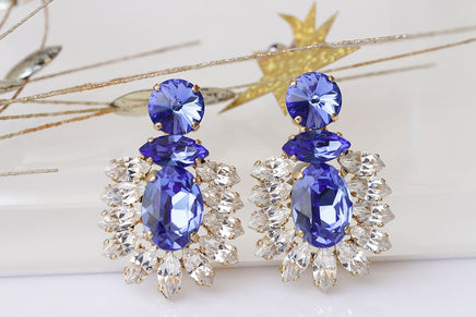 Blue Bridal Earrings