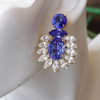 Blue Bridal Earrings