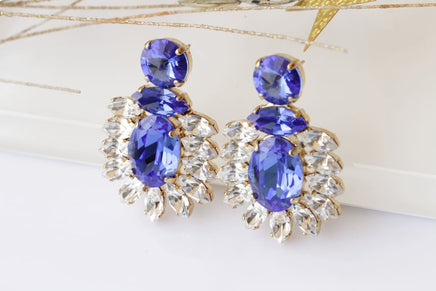 Blue Bridal Earrings