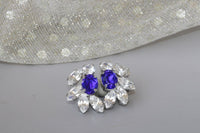 Blue Cluster Earrings