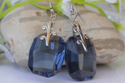 Blue Crystal Earrings