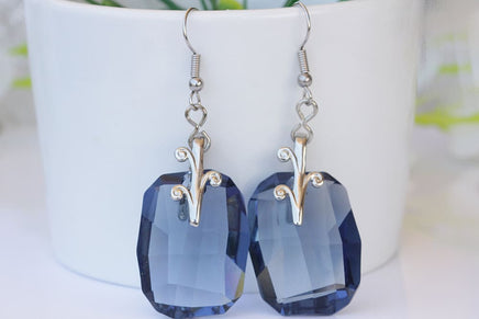 Blue Crystal Earrings