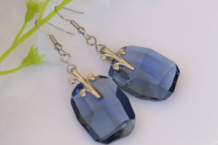 Blue Crystal Earrings