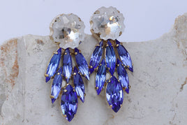 Blue Crystal Earrings