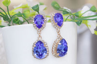 Blue Dangle Earrings