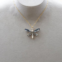 Blue Dragonfly Necklace