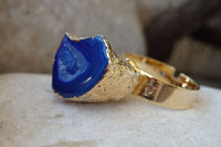 Blue Druzy Ring