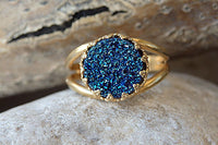 Blue Druzy Ring