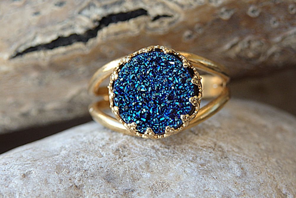Blue Stone With Diamond Fashionable Design Gold Plated Ring For Men - Style  A842 at Rs 650.00 | Rajkot| ID: 26576008762